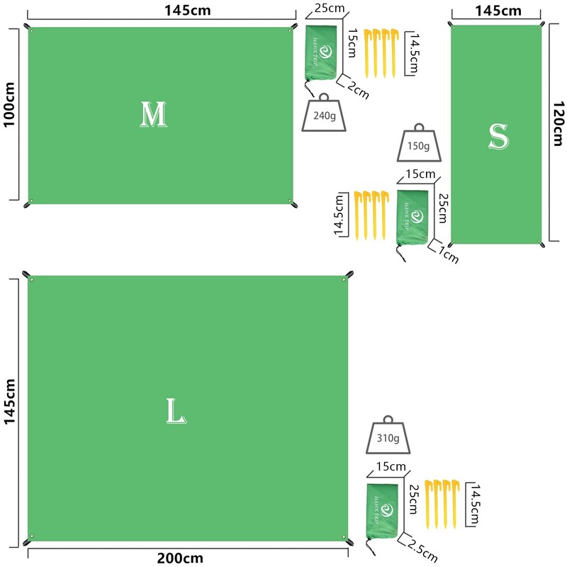 Outdoor Camping Tent Sheet Ground Sheet Tarpaulin Moisture Proof Picnic