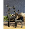Brandsseller Decorative Figurine 24 cm Reindeer Deer Metal Sculpture Decoration