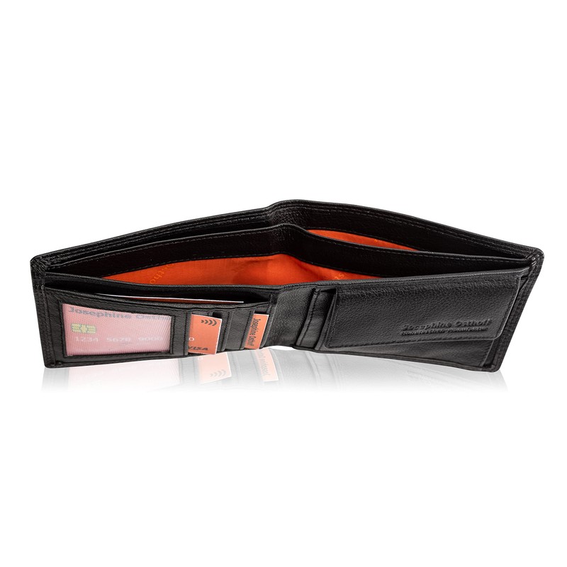 Josephine Osthoff Men's Leather Wallet with RFID Large with Coin