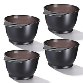 4 Pack Hair Color Bowl Hair Color Mixing Bowls Hairs Dye Bowles Transparent Black Applicator Bowls Hairs Dyeing Coloring Tools for Home Salon