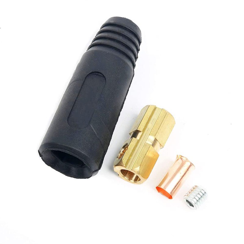 2pcs Welding Machine Connector, Black Welding Cable Quick Fitting for
