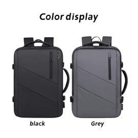 Fitzkor Travel Laptop Backpack 36-55L Expandable 15.6inch Laptop Backpack Usb Charging Port Lightweight (Black)