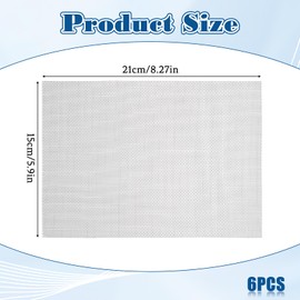 6 PCS Stainless Steel Wire Mesh Sheet, 20 Mesh Wire Mesh Screen Woven Metal (21 X 15CM) for Vent, Cage, Cabinets Meshes, DIY Project Meshes Register for Wall Ceiling Floor Catch Debris Hair