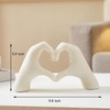 OTARTU Marble Gesture Heart Decoration, Modern Love Statue Finger, Abstract