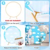 Tingjoo 7.2 FT Round Backdrop Cover Blue Sky White Clouds