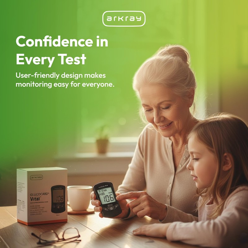 ARKRAY GLUCOCARD Vital Blood Glucose Meter Kit – Complete Glucose