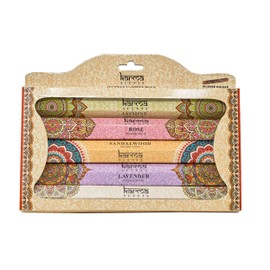 Premium Quality Incense Sticks. Lavender, Sandalwood, Jasmine, Vanilla and Rose Aroma. Variety Gift Pack 75 Sticks, Includes a Free Holder