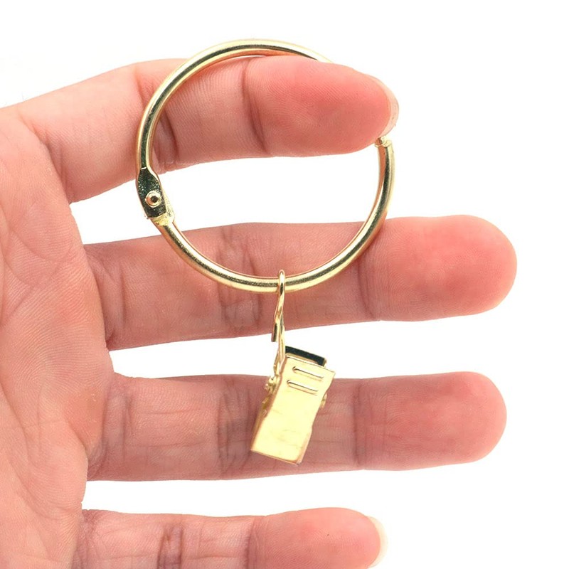 ANCLLO 40pcs Rustproof Drapery Matte Stainless Steel Metal Curtain Rings