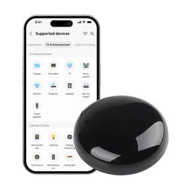 Smart Wi-Fi IR Universal Remote Control Universal WiFi Infrared Remote Control with Temperature Humidity Sensor App & Voice Infrared Blaster Compatible with Alexa Google Home