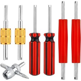 A/CHVAC Air Conditioner Dual Heads Valve StemCore Remover Tool,7Pcs A/C Air Conditioner Valve Core Remover Tool Valve Stem RemovalTool,Single and DualHeads Air ConditioningValveCore Remover Tool