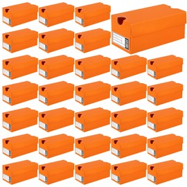 36 Pack Mini Sneaker Boxes for Party Favors 4.7 x 2.5 x 2 Inch Mini Shoe Gifts Boxes for Candies Cookies Snacks Sports Small Gift Case with Label for Wedding , Holiday, Birthday Party Favor (Orange)