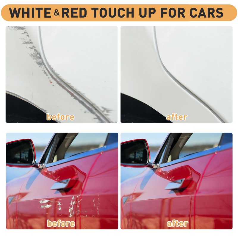 SELEAD Tire Marker White Red - 8 Pack Paint Pens