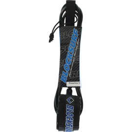 BLOCKSURF Powerline Black Surfboard Leash - 10'