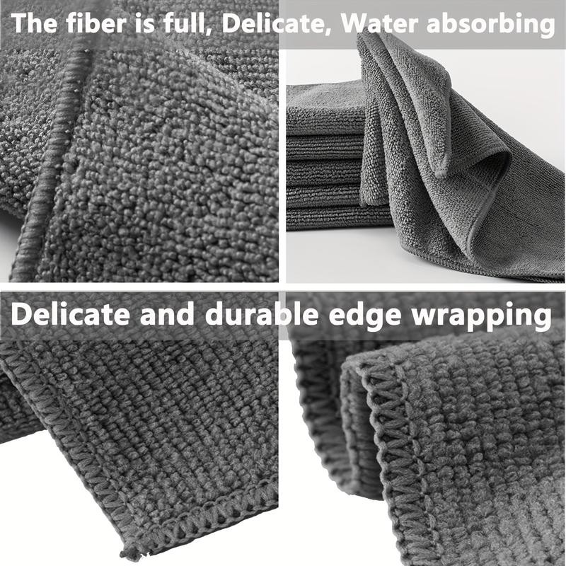 Microfiber Cleaning Cloth Grey - 12 packs 12.5"x12.5" - High