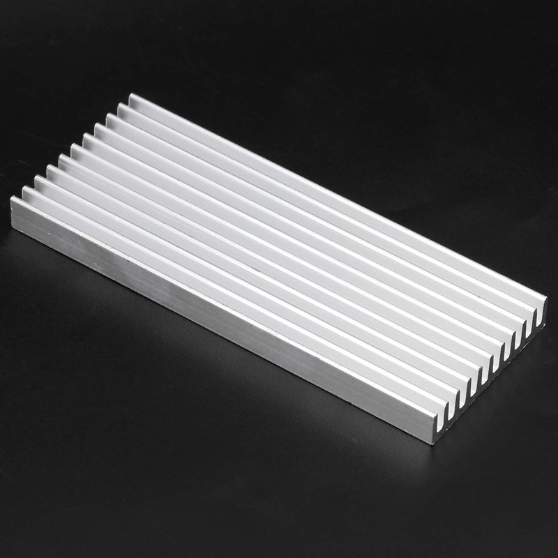 10pcs Aluminium Heatsink, 40 x 8 x 100 mm Radiator