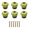 Yuaaoh Pack of 6 Furniture Knobs, Ceramic Pumpkin, Furniture Knobs,