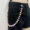 DIKJAK Rainbow Heart Pants Chain Resin Chains for Jeans, Dresses,