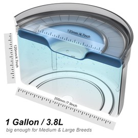 Techphardo 1Gallon No Spill Dog Water Bowl-3.8L Large Capacity, BPA-Free, Anti-Splash & Anti-Digging Design with Non-Slip Base, for Messy Drinkers