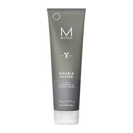 MITCH by Paul Mitchell Double Hitter Shampoo y Acondicionador 2 en 1 para Hombre, Para Todo Tipo de Cabello, 250 ml