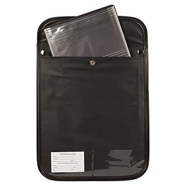 J. J. Keller & Associates, Inc. Black Door Pouch-Style Vinyl Document Holder, 11" x 13.5" - Give Drivers Fast, Easy Access to Important Papers - Snap Closure, Organized - Made in The USA