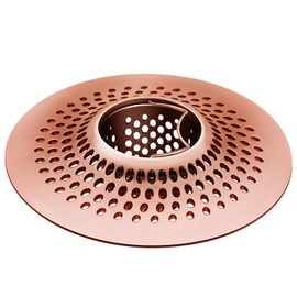 LEKEYE Shower Drain Hair Catcher/Bathroom Drain Cover/Bathtub Drain Strainer/Shower Stall Drain Protector(Red Copper)