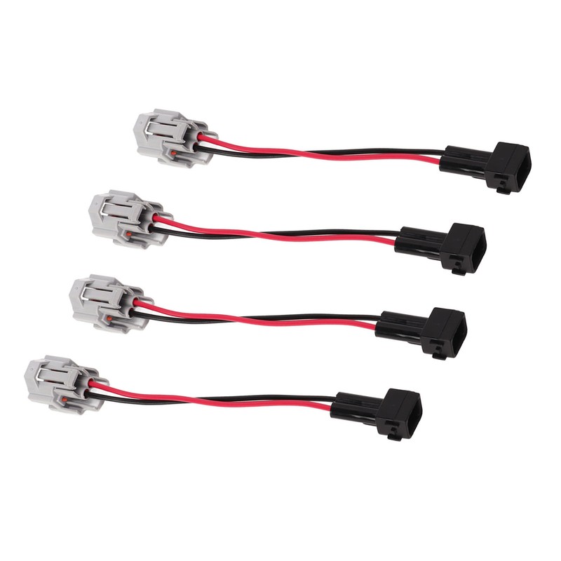 4pcs Fuel Injector Harness Adapter for DENSO Female to EV1