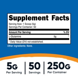 Nutricost L-Glutamine Powder 250 Grams