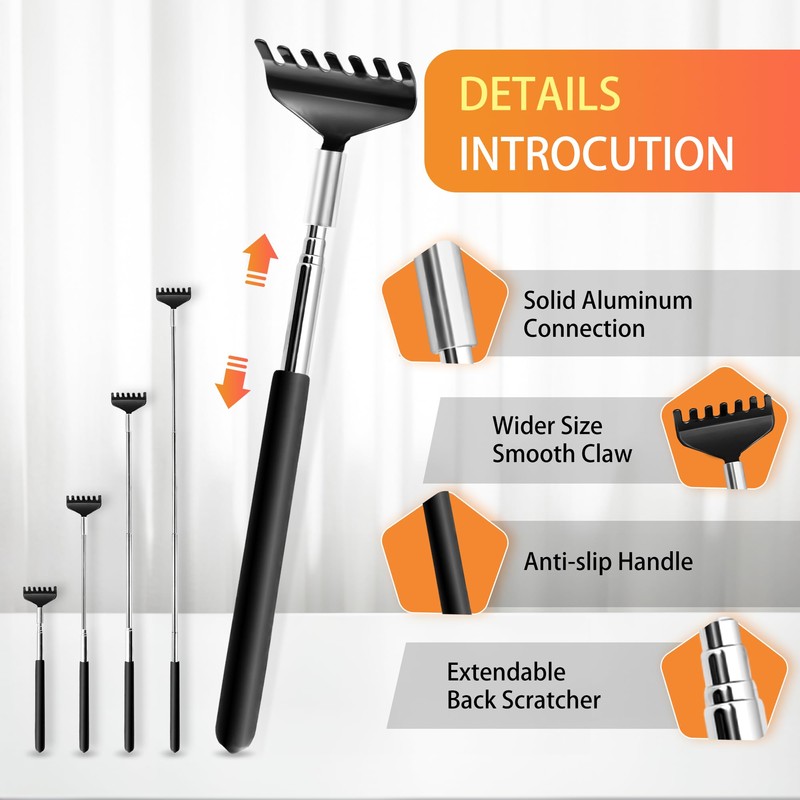 USAGA 20 Fingers Head Massager Scalp Massager Head Scratcher Extendable