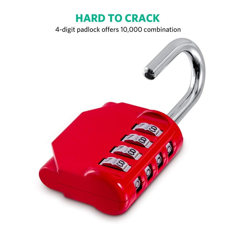 Combination Padlock Heavy Duty Lock - BeskooHome [ 2 Pack]
