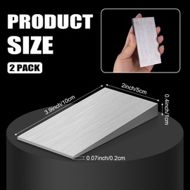 2 PCS Flange Wedge 4 x 2 Inch Beveled Washers Right Angle Wedges Steel Silvery Spreading Triangle Wedges Metal Shims Tool Sets Underpinning Wedges Tapered Wedges for Lathe Welding Machine Equipment