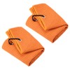 PATIKIL 12"x12" Tri-Fold Golf Towels, 2 Pack Waffle Pattern Towels