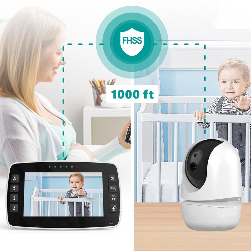 Baby Monitor Wireless Two Way Intercom Motion Detection Multiscreen Connection