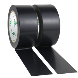 BOMEI PACK Black Floor Marking Tape, Safety Hazard Tape for Caution and Warning, 2Rolls 2inch x 36 yds x 6.0mil