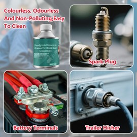 DINGSEN 8oz Silicone Dielectric Grease for Electrical Connectors, Silicone Paste Automotive with Brush, Spark Plug, O Rings, Marine, Insulation Protection, Waterproof & Heat Resistant