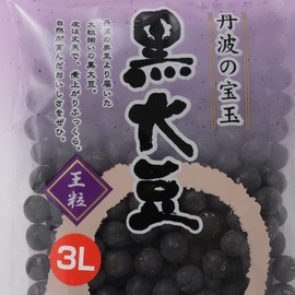 夜久野物産 【京都産】丹波の宝玉 黒大豆 王粒3L 150g 本場 産直 丹波黒 高級 大粒3L 11mm上 乾燥豆 生豆 乾物 煮豆 惣菜 黒豆 お正月 おせち料理 レシピ付き