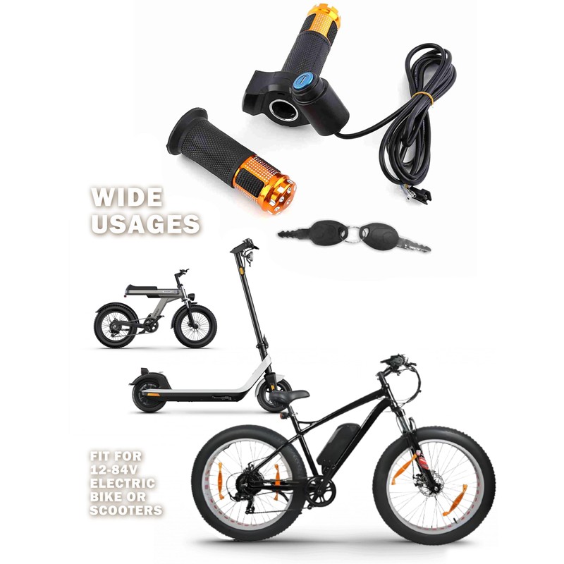 E Throttle 22mm Twist Throttle Accelerator with Switch LED Voltage