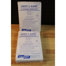 Medegen Gent-L-Kare Cleansing Enema Set- 2 Boxes ( 1 Per Box)-NEW-2562