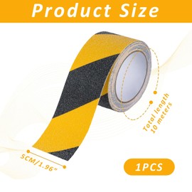 banjiabb Antirutsch Klebeband 10m*5cm,Anti Rutsch Klebeband,Bodenmarkierungsband,Absperrband,Bodenmarkierung,Antirutschband,Markierungsband,Warnband,für Indoor und Outdoor,schwarz-gelb