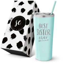 SassyCups Best Sister Ever 22oz Stainless Steel Insulated Tumbler - Gift Boxed