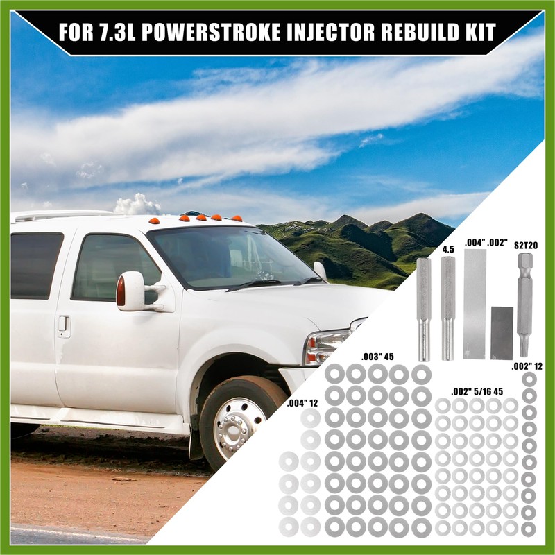 HOPESPANNER 7.3L Injector Rebuild Kit with Vice Clamp, Special Tools,