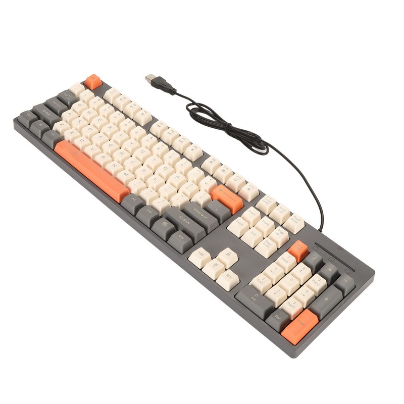 104 Keys Wired Keyboard 3 Colors Cute Gaming Keyboard USB