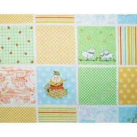 Quilting Treasures Mary Engelbreit Fabric Patchwork Pastel Quilt Blocks Mother Goose BTY