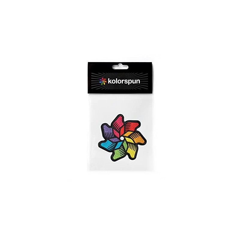 Kolorspun Rainbow Pinwheel Pride Parche termoadhesivo