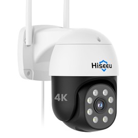 Security Camera, 5 GHz Compatible, 8 Megapixels, 5x Zoom, Pan, Tilt, IP Camera, PTZ, 4K, 8 Megapixels, Full Color Night Vision, For Indoor and Outdoor Use, Two-Way Audio, Motion Detection, Alarm