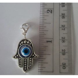 MGK LG Dangle Evil Eye Hamsa Hand Clip Charm / Pendant for necklace bracelet locket