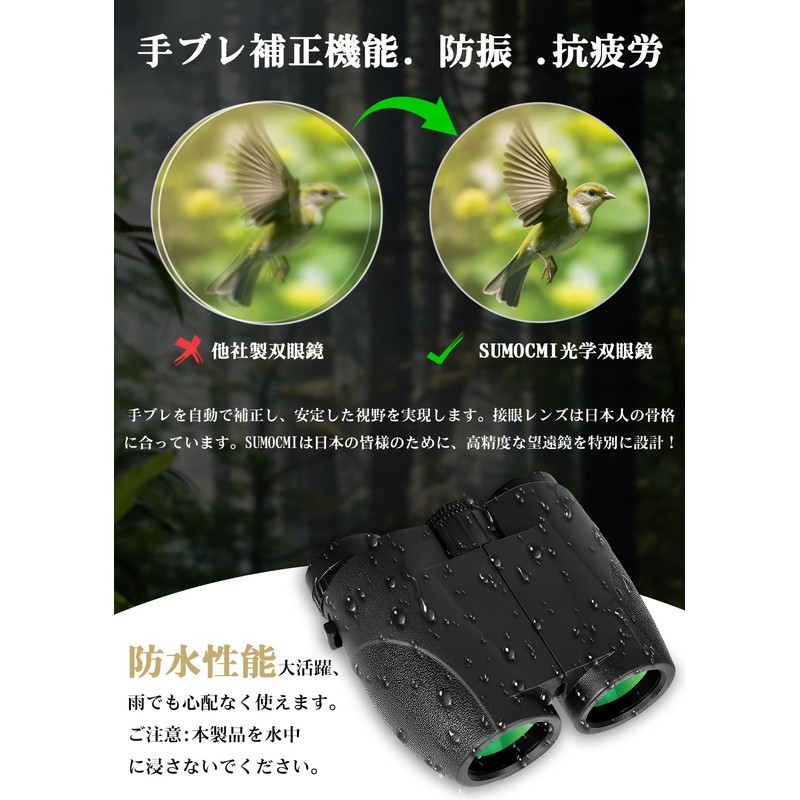 Binoculars, Compact, For Live Use, 20 Times, Ultra Lightweight, Compatible