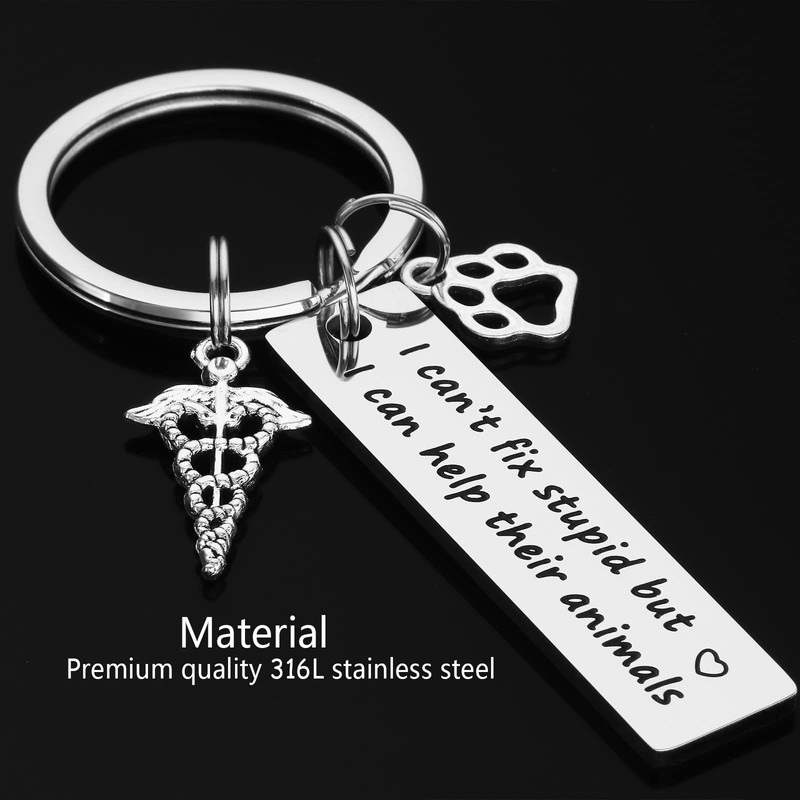 HUTIMY Vet Tech Keychain Gifts for Women Men Teens Funny