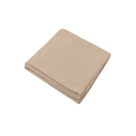 Lilax Cotton Knit Receiving Blanket, Warm Cozy Swaddle Cuddle Stroller Crib Blanket for Newborns Infants & Toddlers 33.5''x31.5'', Beige