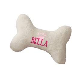 Personalization Universe Heart Paw Print Dog Bone Pet Pillow, Soft and Plush, Perfect for Pet Bed, Embroidered with Custom Name in Multiple Color Options, Dog Bed Accesory, for Small and Medium Dogs