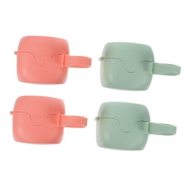 Totority 4pcs Baby Pacifier Storage Box Safe Bibs Pacifier Holder for Newborn Portable Sealed Pp Material Home Travel